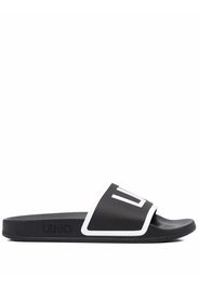 LIU JO KOS 2 logo-print slides - Nero