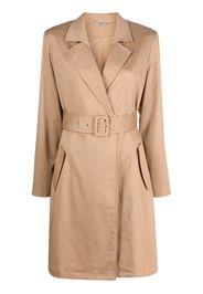 LIU JO belted pleated trench coat - Toni neutri