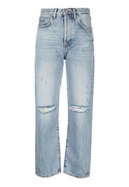 LIU JO ripped straight-leg jeans - Blu