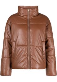 LIU JO zip-up padded jacket - Marrone