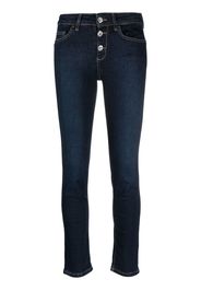 LIU JO crystal-button skinny-cut jeans - Blu