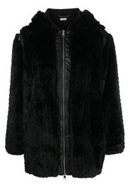 LIU JO hooded faux-fur jacket - Nero