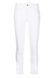 LIU JO broderie-anglaise cropped jeans - Bianco