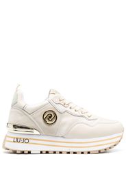 LIU JO logo-plaque low-top sneakers - Toni neutri
