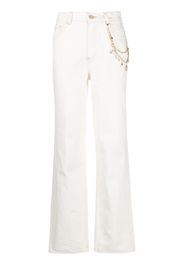 LIU JO chain-link detail high-waisted jeans - Bianco