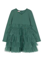 LIU JO ruffled tulle-skirt minidress - Verde