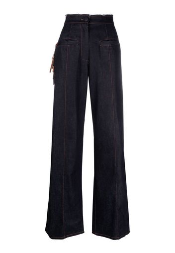 LIYA high-waisted wide-leg jeans - Blu