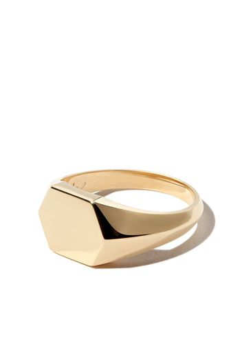 Lizzie Mandler Fine Jewelry 18K yellow gold Hex Knife Edge signet ring - Oro