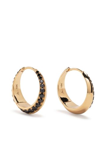 Lizzie Mandler Fine Jewelry large Othello Crescent hoop earrings - Nero