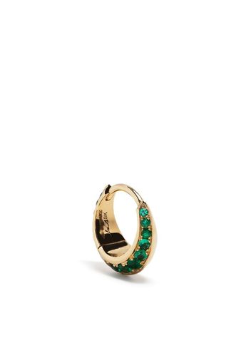 Lizzie Mandler Fine Jewelry Orecchini a cerchio Small Crescent piccoli in oro giallo 18kt con smeraldi