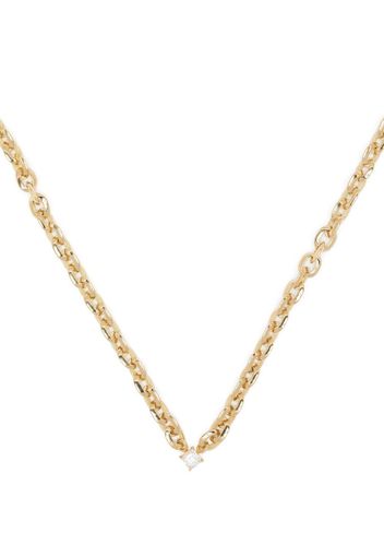 Lizzie Mandler Fine Jewelry Bracciale XS Knife Edge in oro giallo 18kt con diamanti