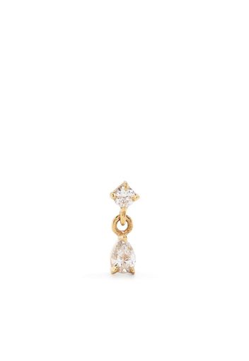 Lizzie Mandler Fine Jewelry Orecchino a bottone Mix Matched in oro giallo 18kt con diamante