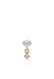 Lizzie Mandler Fine Jewelry Orecchino a bottone Mix Matched in oro giallo 18kt con diamante