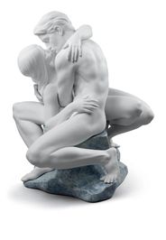 Lladró Passionate Kiss Couple sculpture - Bianco