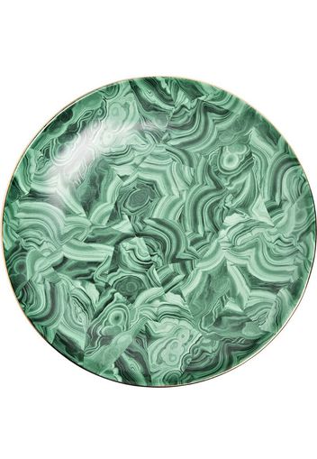 Malachite round platter