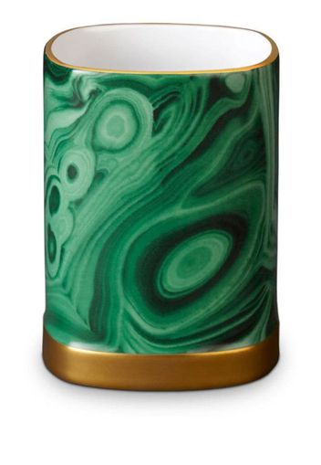 Malachite pencil cup