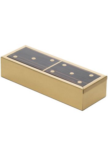 gold tone Deco dominoes set