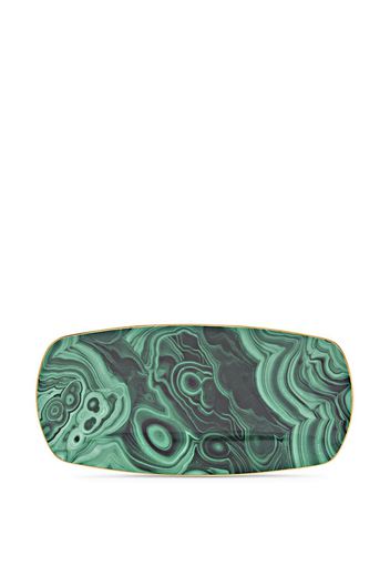 L'Objet Malachite tray (30cm) - Verde