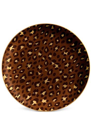 L'Objet leopard cake plate - Marrone