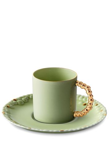 L'Objet X Haas Brothers Mojave espresso cup and saucer - Verde