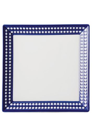 L'Objet Perlée square tray (20cm) - Blu