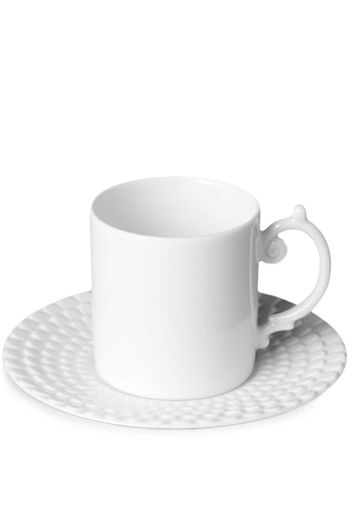 L'Objet Aegean espresso cup and saucer - Bianco