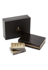 L'Objet L'OBJET CROC BOX PLAYING CARDS (2 SETS) - Nero