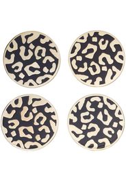 L'Objet L'OBJET LEOPARD COASTERS (SET OF 4) - Oro
