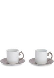L'Objet Aegean espresso cups and saucer (set of two) - Bianco