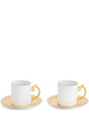 L'Objet Aegean espresso cups and saucer (set of two) - Bianco