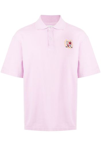 Local Authority embroidered-patch polo shirt - Rosa