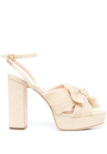 Loeffler Randall Natalia platfrom bow sandals - Toni neutri