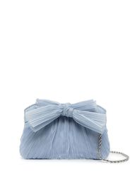 Loeffler Randall Rochelle pleated bow clutch bag - Blu