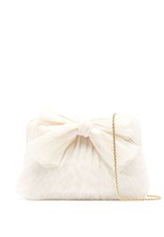 Loeffler Randall Rayne bow-detail clutch bag - Bianco