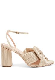 Loeffler Randall Camellia pleated knot 90mm sandals - Oro