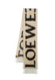 LOEWE logo-print scarf - Toni neutri