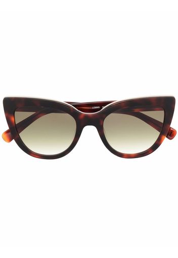 Longchamp tortoiseshell-effect cat-eye sunglasses - Marrone