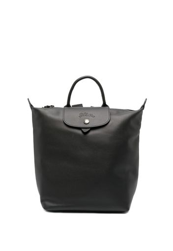 Longchamp small Le Pliage leather backpack - Nero