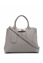 Longchamp Roseau leather tote bag - Grigio