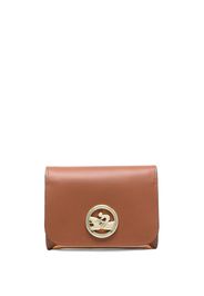Longchamp Portafoglio tri-fold in pelle - Marrone