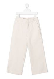 straight-leg cotton trousers