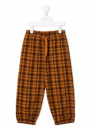 Longlivethequeen checked organic-cotton trousers - Giallo
