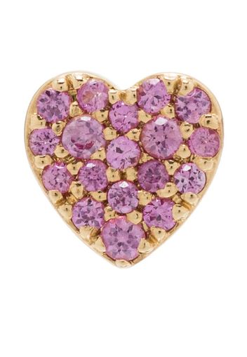 18K yellow gold Heart sapphire charm