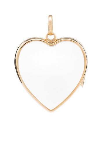 14K yellow gold heart-shape locket pendant