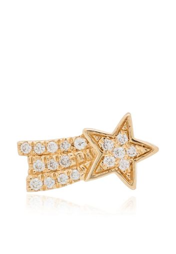 18K yellow gold shooting star diamond charm