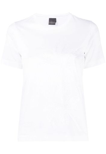 Lorena Antoniazzi T-shirt con ricamo - Bianco