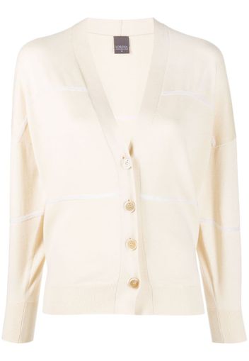 Lorena Antoniazzi V-neck button-fastening cardigan - Giallo