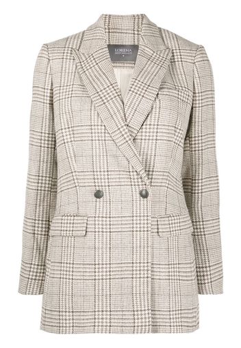 Lorena Antoniazzi check-pattern patch blazer - Toni neutri