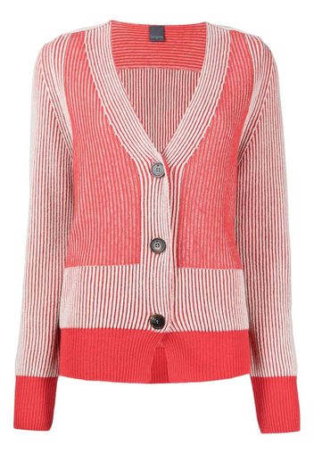 Lorena Antoniazzi Cardigan a coste con bottoni - Rosso