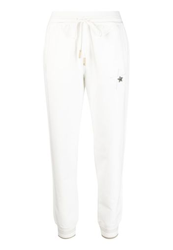 Lorena Antoniazzi star-detail cotton track pants - Bianco